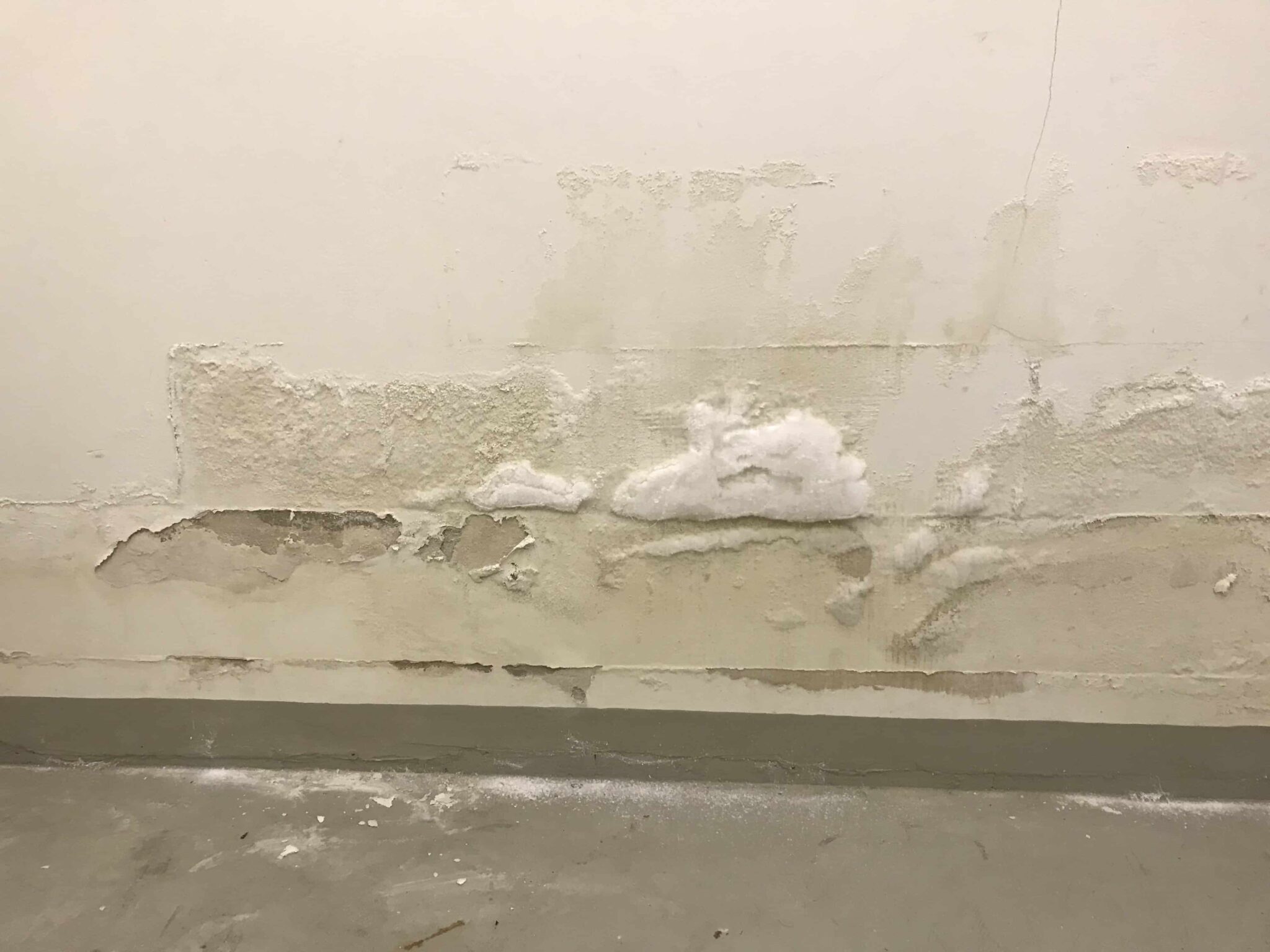 Brugger AG - Salzausblühungen an einer Wand