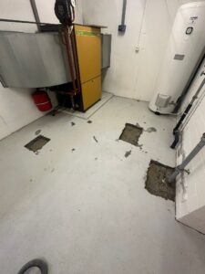 Wassereintritt bei Boden im Keller