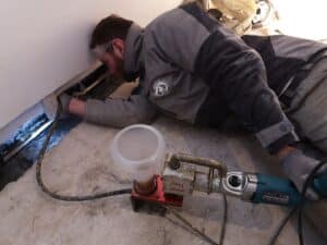 Arbeitsfugenabdichtung Boden bei Übergang Aussenwand