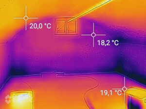 Wärmebild vor dem Bautenschutz