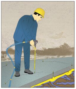 Der Kellerboden steht direkt mit dem Erdreich in Kontakt. Ohne Abdichtung kann Feuchtigkeit ungehindert eindringen.