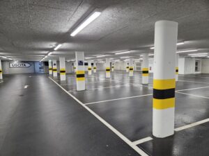 Polyurethan Beschichtung Betonboden im Parkhaus